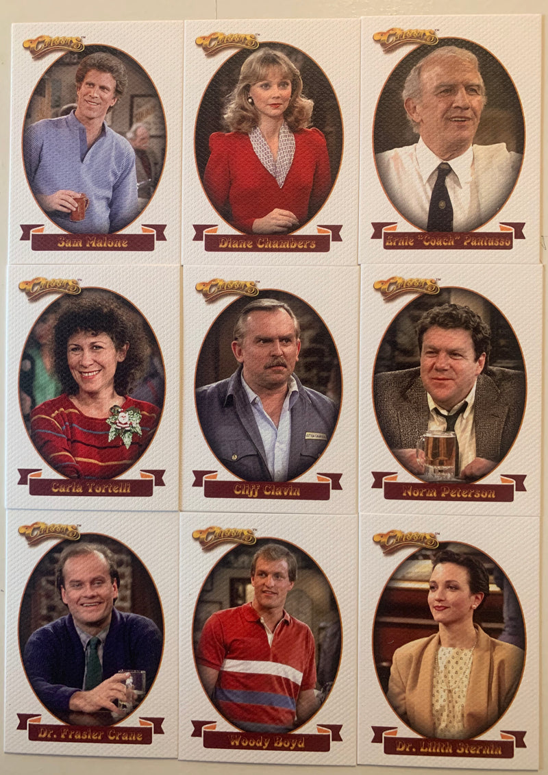 Cheers TV Show Seasons 1-4 Premiere Edition Characters Chase Card Set C1-C9 - TvMovieCards.com