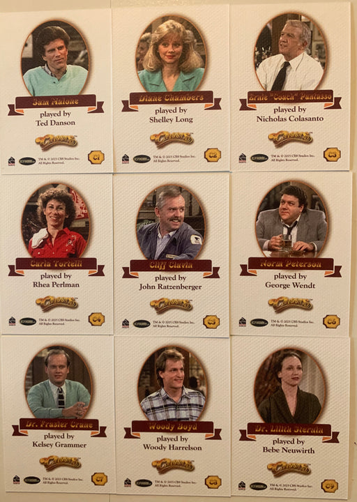Cheers TV Show Seasons 1-4 Premiere Edition Characters Chase Card Set C1-C9 - TvMovieCards.com