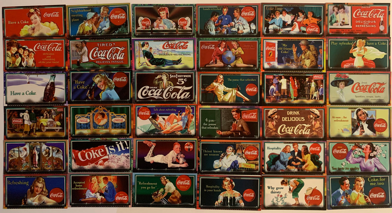 Coca Cola Coke Sign of Good Taste Widevision Base Card Set 72 Cards 1996   - TvMovieCards.com