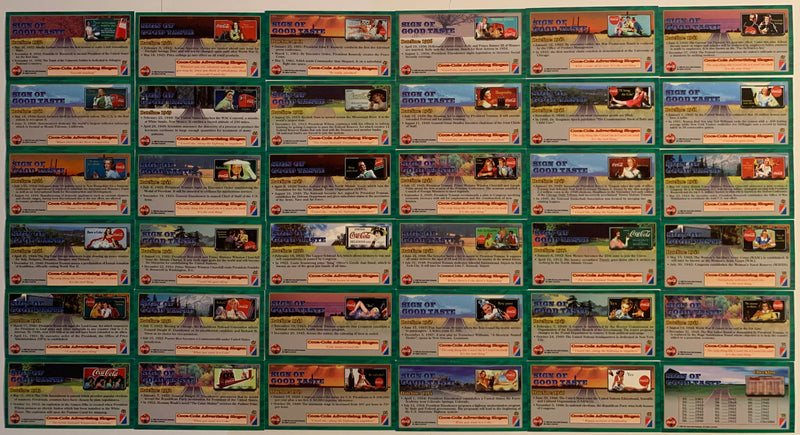 Coca Cola Coke Sign of Good Taste Widevision Base Card Set 72 Cards 1996   - TvMovieCards.com