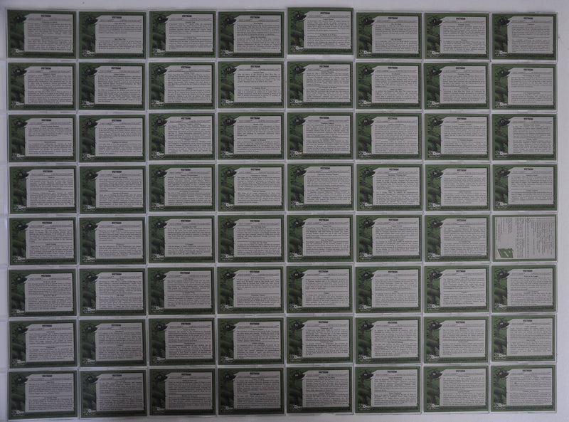 Vietnam Fact Cards Series 1 Trading Card Set 66 Cards Dart Flipcards 1988   - TvMovieCards.com