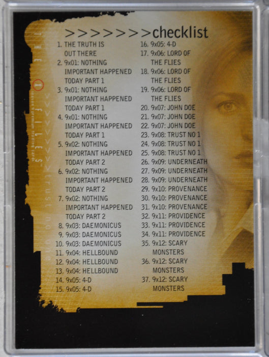 The X-Files: Season 9 Trading Base Card Set 90 Cards Inkworks 2003   - TvMovieCards.com
