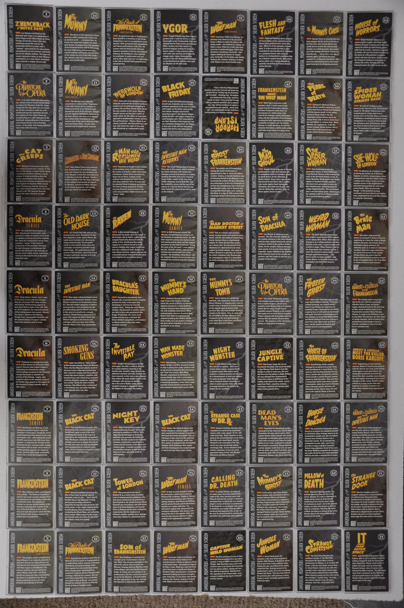 Universal Monsters Silver Screen Base Card Set 90 Cards   - TvMovieCards.com