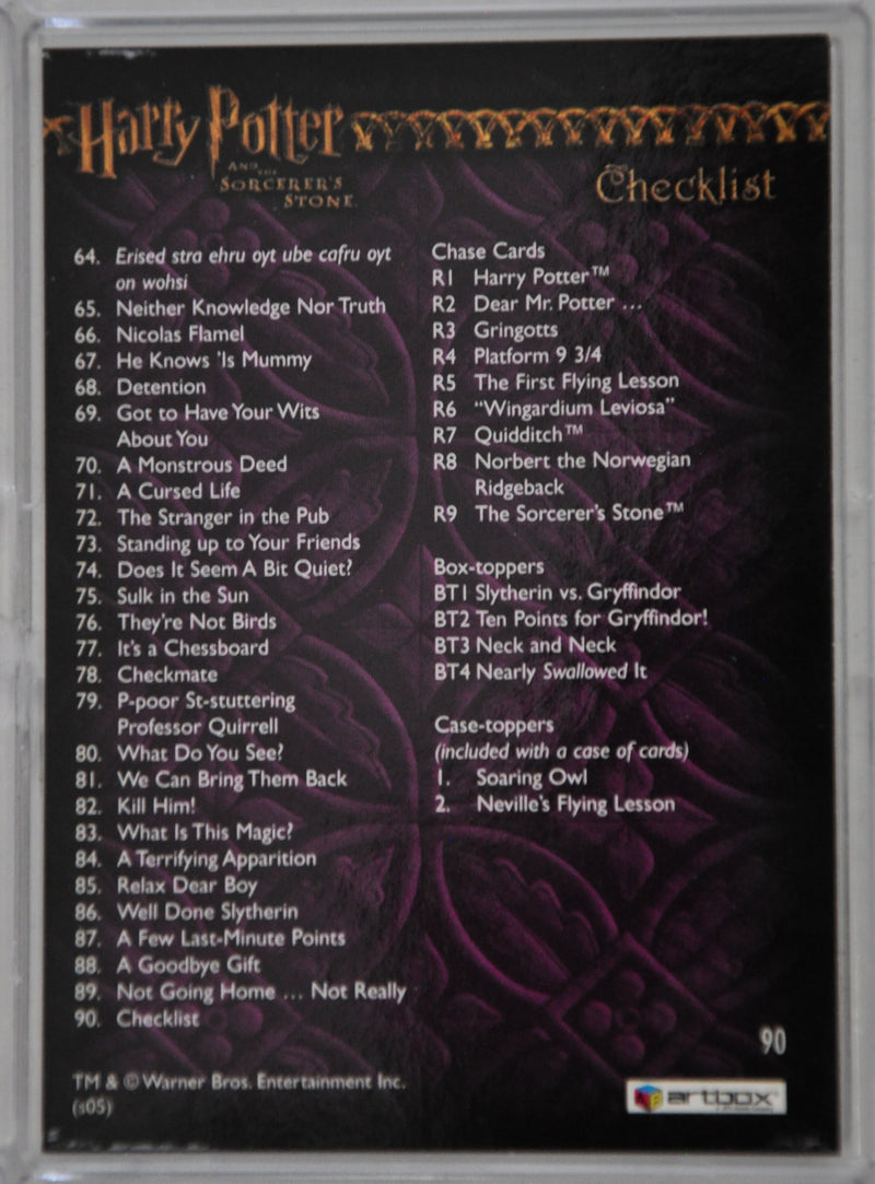Harry Potter and the Sorcerer's Stone Trading Base Card Set 90 Cards 1st Movie   - TvMovieCards.com