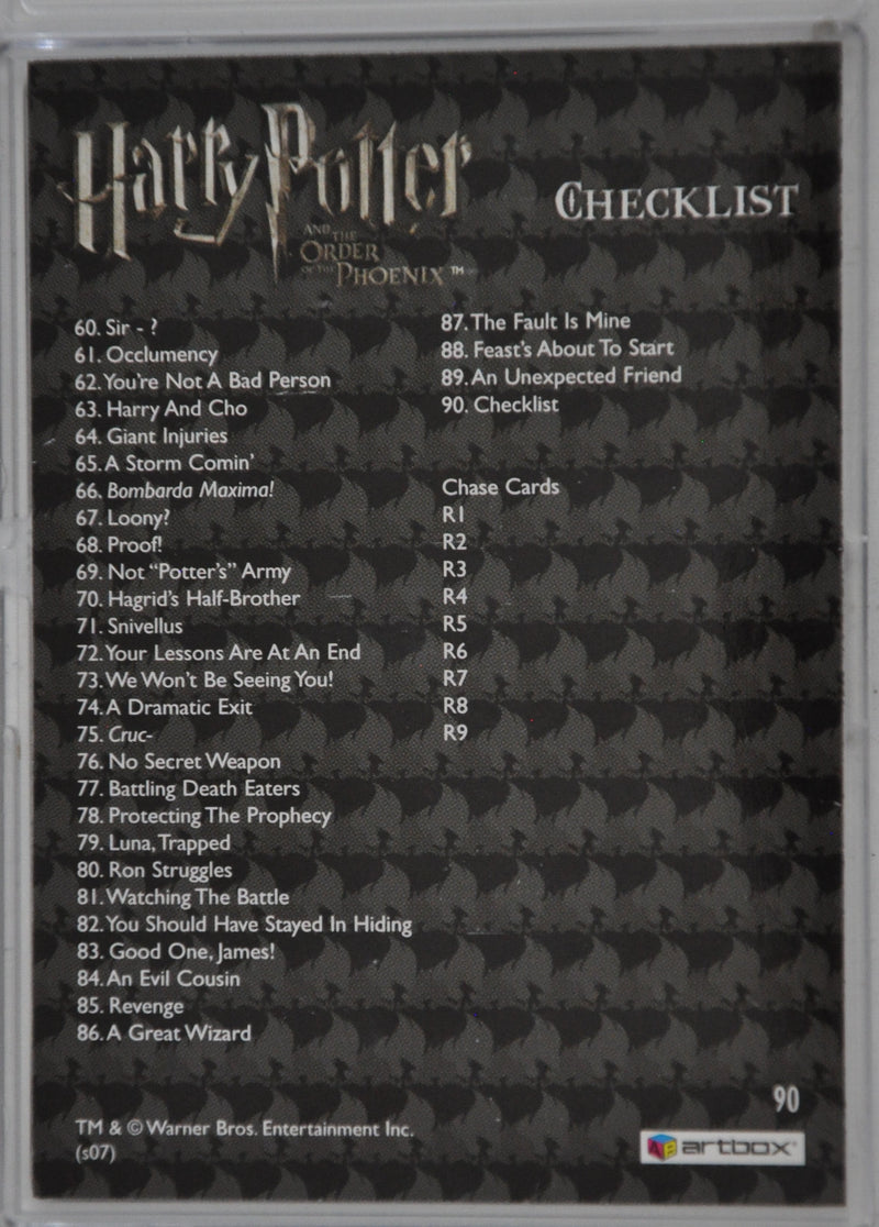 Harry Potter Order of the Phoenix Foil Base Trading Card Set 90 Cards   - TvMovieCards.com