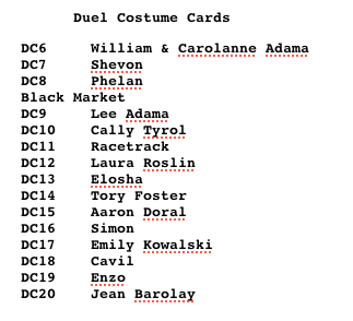 Battlestar Galactica Season Four Dual Costume Card Set 15 Cards DC6 - DC20   - TvMovieCards.com