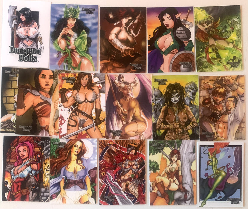 Dungeon Dolls 50 Card Base Set Fantasy Art Bad Axe Studios 2011 - TvMovieCards.com