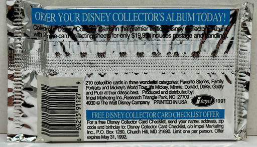Disney Collector Cards Series 1 Vintage Card Pack Lot 10 Sealed Packs Impel 1995   - TvMovieCards.com