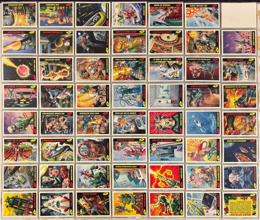2017 Mars Attacks The Revenge! Base Trading Card Set of 55 Topps #1-55