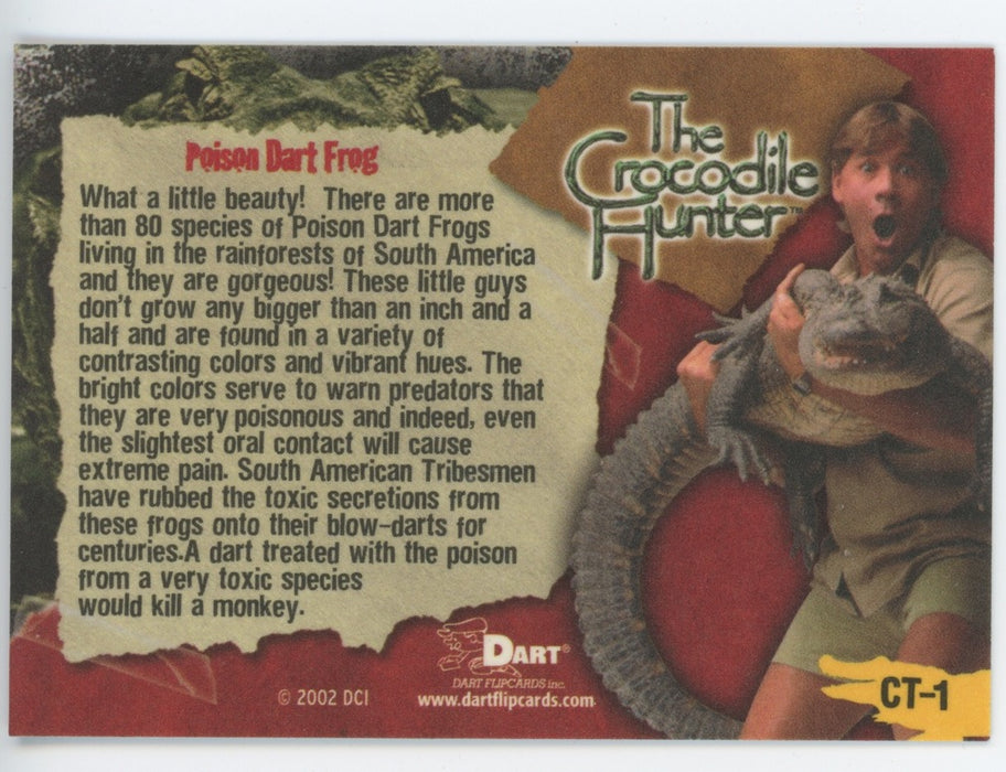Crocodile Hunter Steve Irwin Dart Frogs Chase Case Card CT1   - TvMovieCards.com