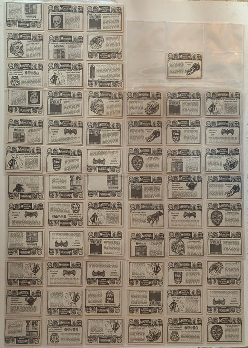 Vintage 1963 Rosan Famous Monsters of Filmland Trading Cards