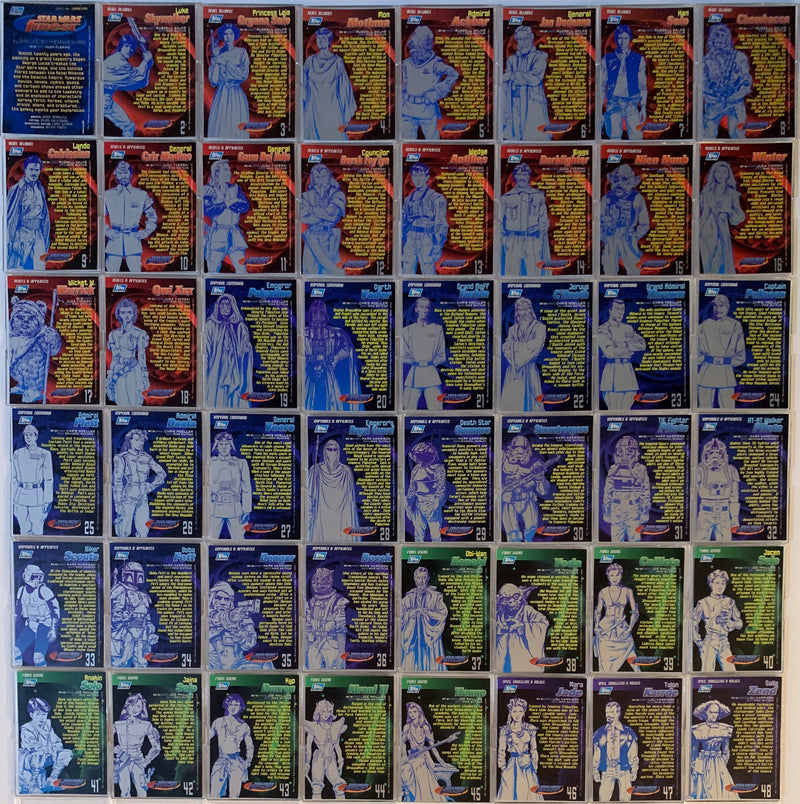 Star Wars Finest Base Chrome Card Set 90 Cards Topps 1996   - TvMovieCards.com