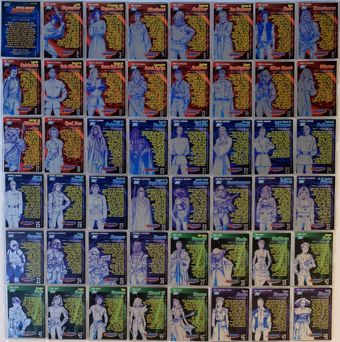 Star Wars Finest Base Chrome Card Set 90 Cards Topps 1996   - TvMovieCards.com