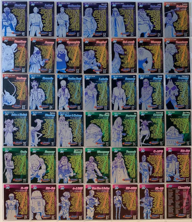 Star Wars Finest Base Chrome Card Set 90 Cards Topps 1996   - TvMovieCards.com