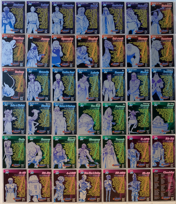 Star Wars Finest Base Chrome Card Set 90 Cards Topps 1996   - TvMovieCards.com