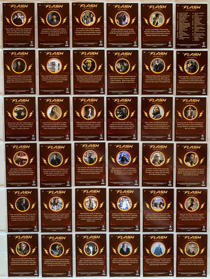 2016 DC Flash Season 1  Base 72 Card Set Cryptozoic   - TvMovieCards.com