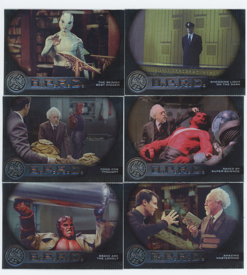 Hellboy Movie Bureau of Paranormal Research Chase Card Set 6 Cards B1-B6 Inkwork - TvMovieCards.com