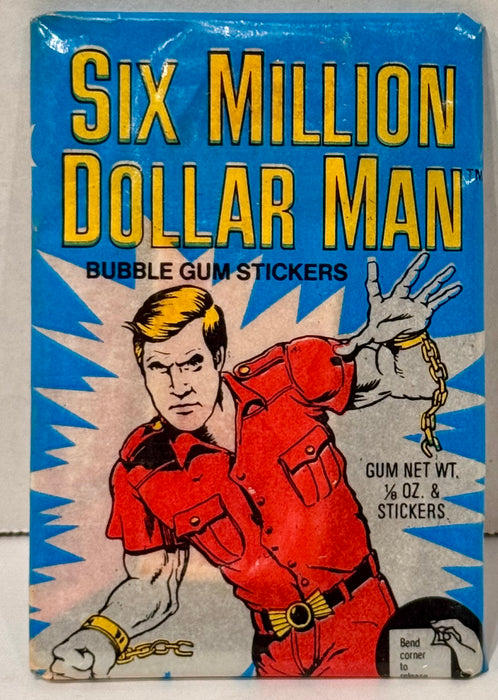 1975 Donruss Six Million Dollar Man Vintage Wax Trading Card Box Full 24 Packs - TvMovieCards.com