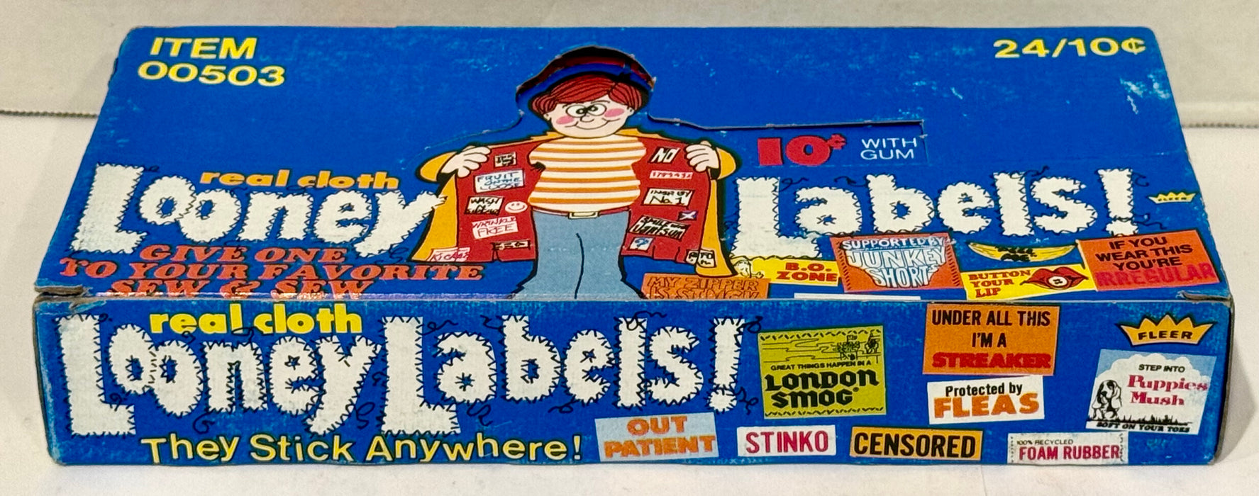1969 Fleer Real Cloth Looney Labels! Vintage Wax Box Full 24 Packs - TvMovieCards.com