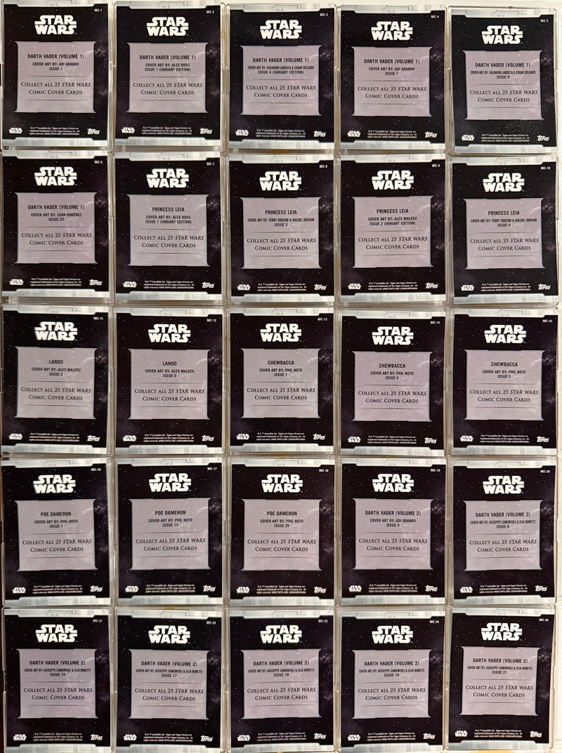 2019 Star Wars Chrome Legacy Marvel Comic Book Covers Chase Card Set Topps MC1/2 - TvMovieCards.com