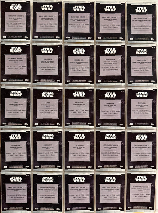 2019 Star Wars Chrome Legacy Marvel Comic Book Covers Chase Card Set Topps MC1/25