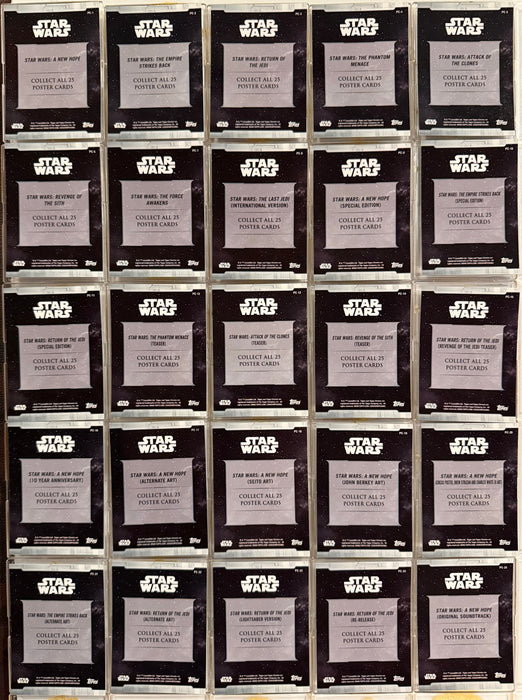 2019 Star Wars Chrome Legacy Poster Chase Card Set Topps PC-1/PC-25