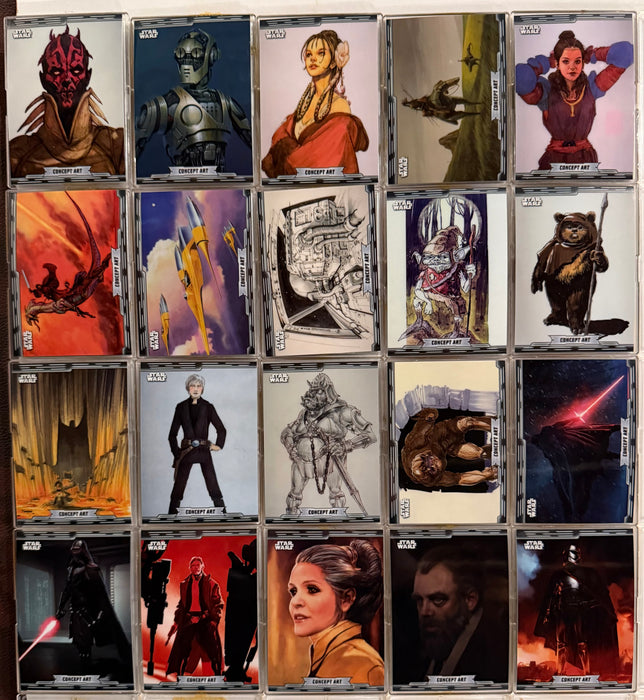 2019 Star Wars Chrome Legacy Concept Art Chase Card Set Topps CA-1/CA-20