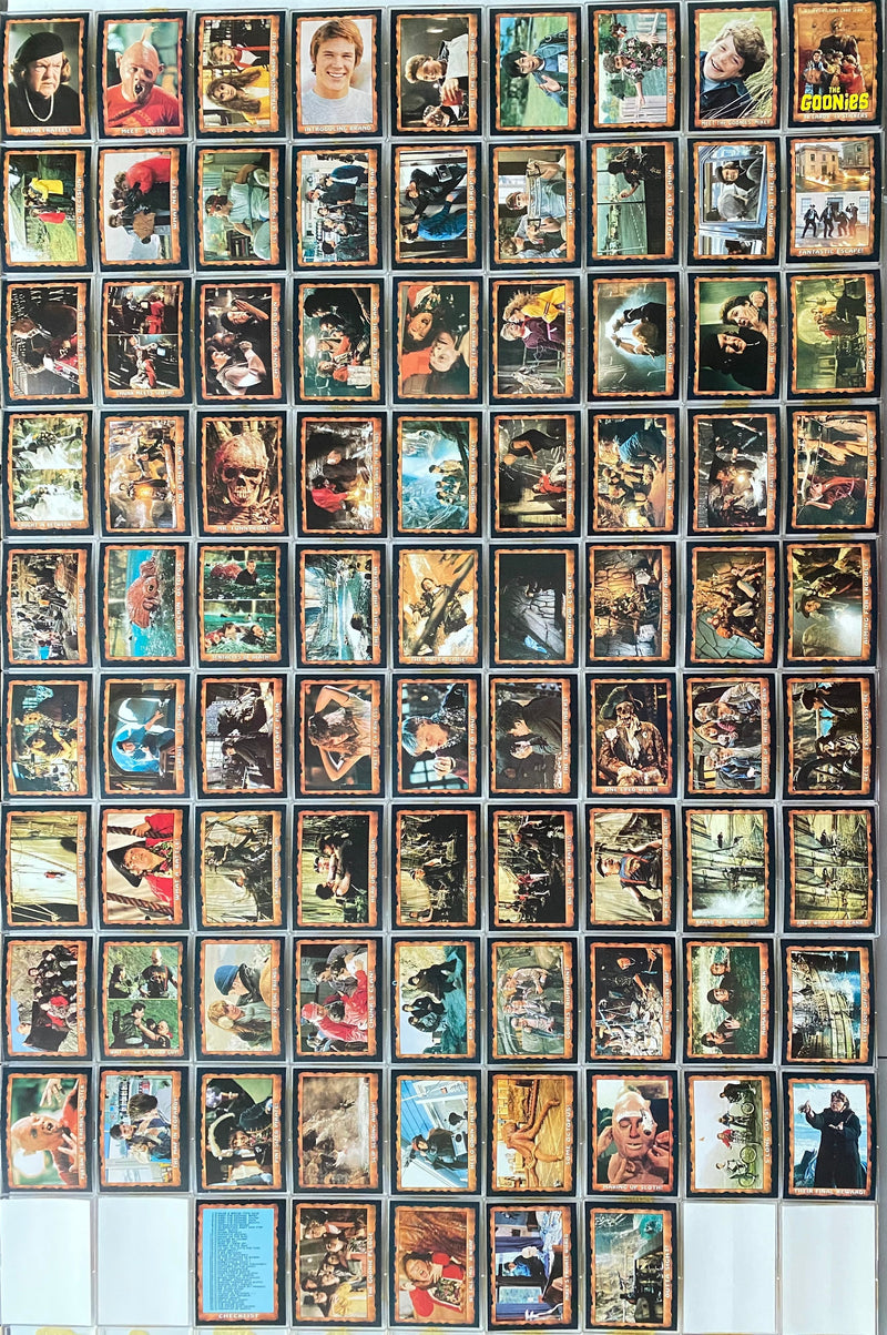 Goonies Movie Complete Vintage Trading Card Set of 86 Cards 1985 Topps   - TvMovieCards.com