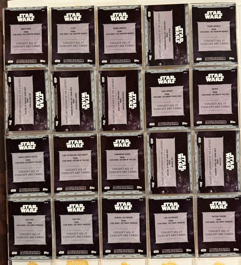 2019 Star Wars Chrome Legacy Concept Art Chase Card Set Topps CA-1/CA-20 - TvMovieCards.com