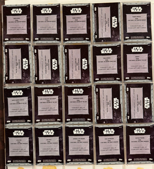 2019 Star Wars Chrome Legacy Concept Art Chase Card Set Topps CA-1/CA-20 - TvMovieCards.com