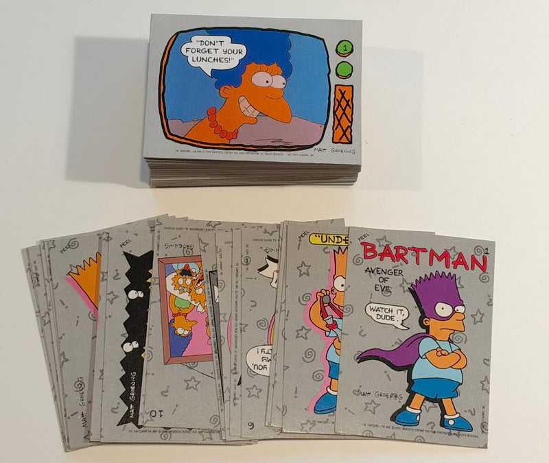 1990 The Simpsons Vintage Trading Card Set 88 + 22 Stickers Bartman Rookie TV Show