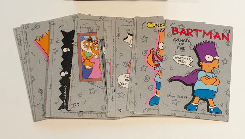1990 The Simpsons Vintage Trading Card Set 88 + 22 Stickers Bartman Rookie TV Show