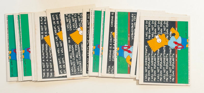 1990 The Simpsons Vintage Trading Card Set 88 + 22 Stickers Bartman Rookie TV Show