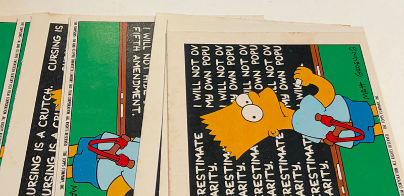 1990 The Simpsons Vintage Trading Card Set 88 + 22 Stickers Bartman Rookie TV Show