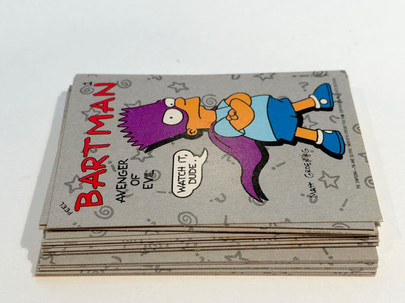 1990 The Simpsons Vintage Trading Card Set 88 + 22 Stickers Bartman Rookie TV Show