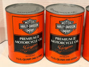 (4) Vintage Harley Davidson Premium II Motorcycle Oil Full 1 Quart Can API-SF - TvMovieCards.com
