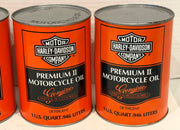 (4) Vintage Harley Davidson Premium II Motorcycle Oil Full 1 Quart Can API-SF - TvMovieCards.com