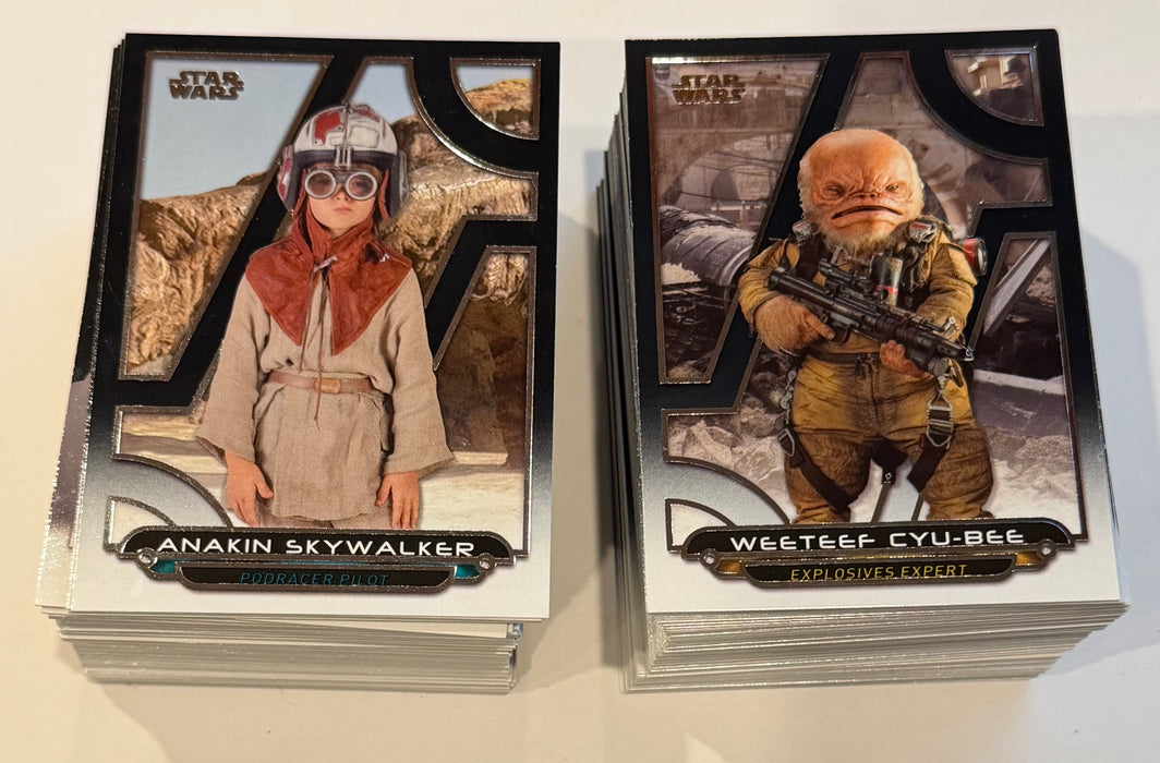 2018 Star Wars Galactic Files Complete 200 Base Trading Card Set Topps