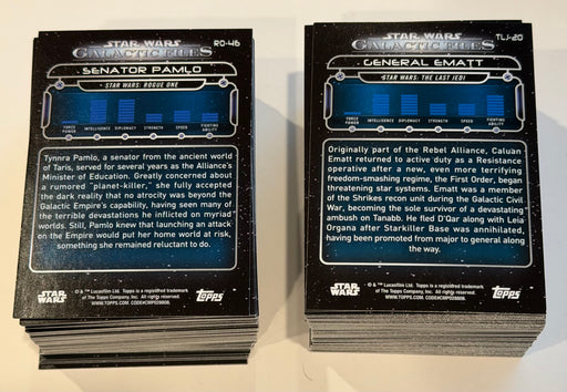 2018 Star Wars Galactic Files Complete 200 Base Trading Card Set Topps - TvMovieCards.com