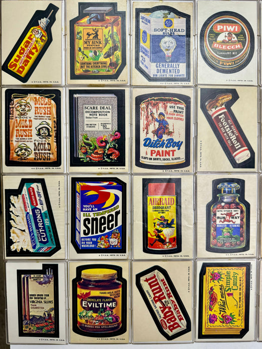 1974 Wacky Packages Stickers Series 6 Tan Back Complete Card Set 33/33 Topps   - TvMovieCards.com
