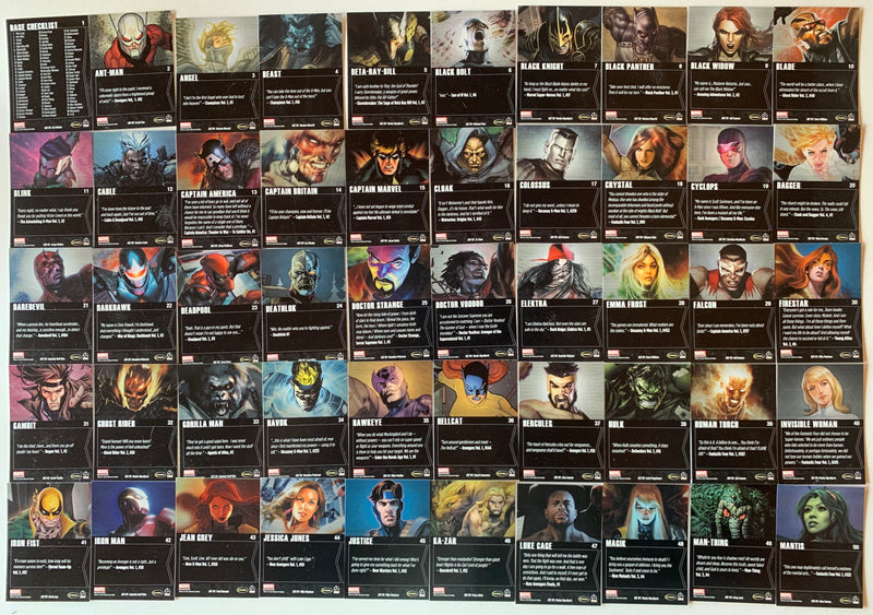Marvel Greatest Heroes Silver Foil Lettered Parallel Chase Card Set 81  2012 Rittenhouse