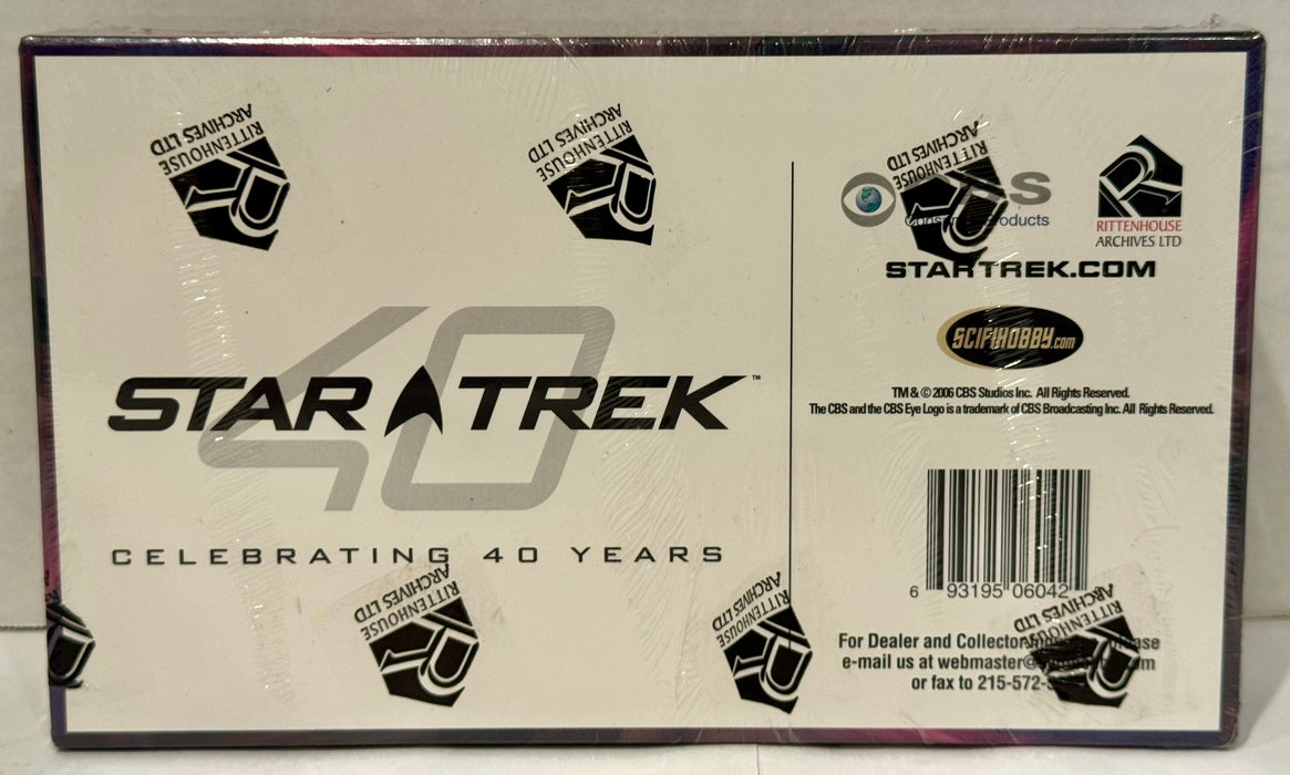 Star Trek 40th Anniversary Trading Card Box 40 Packs Rittenhouse 2006 - TvMovieCards.com