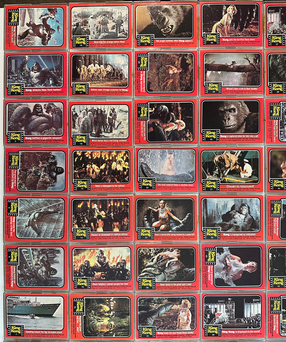 King Kong 1976 Topps Complete Vintage Trading Card Set 55 Cards + 11 Stickers (Copy)   - TvMovieCards.com