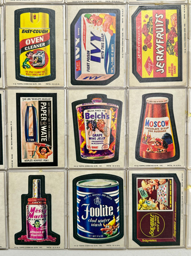 1974 Wacky Packages Stickers Series 9 Tan Back Card Set 29/29 & Puzzle Topps   - TvMovieCards.com
