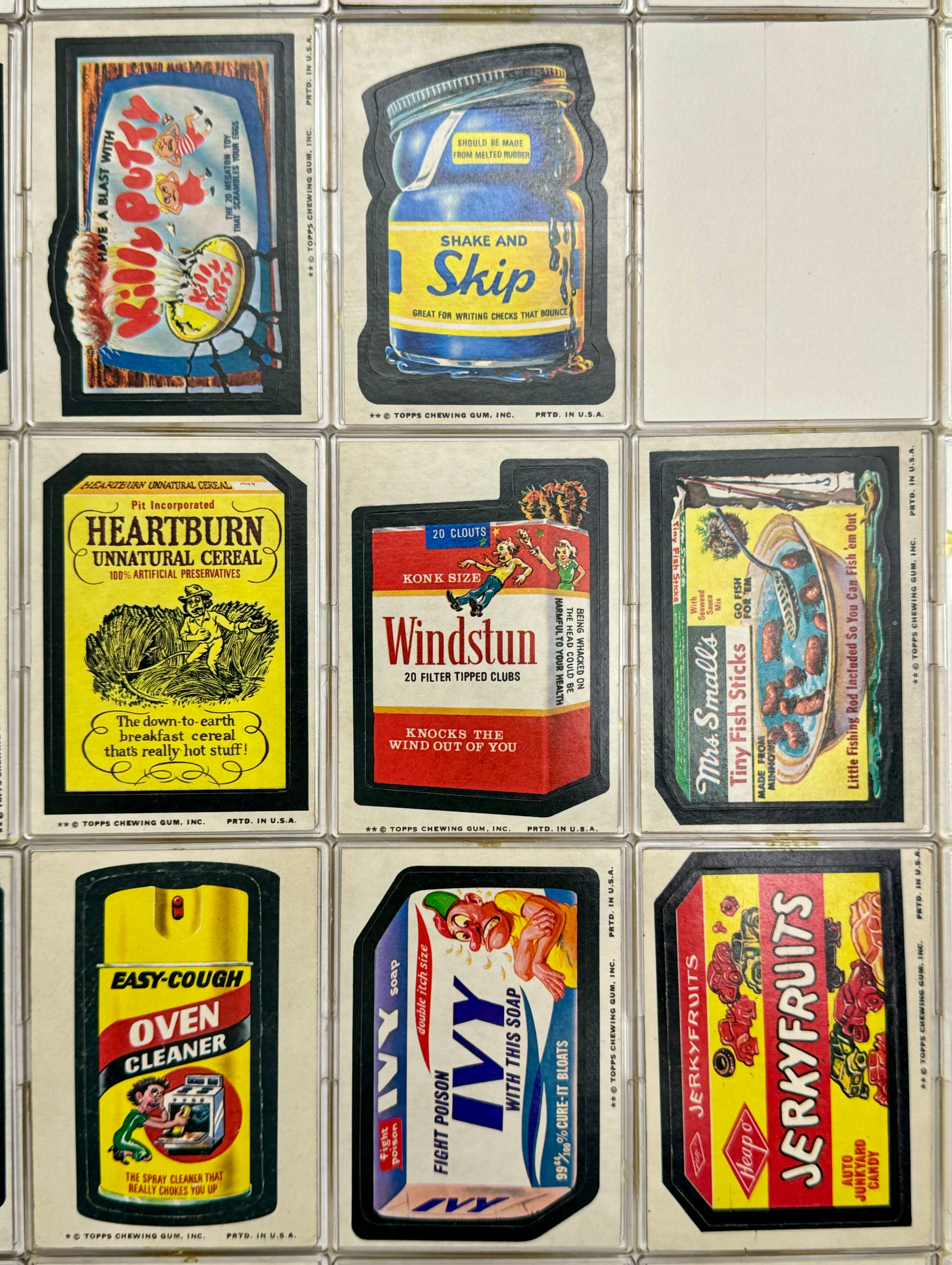 1974 Wacky Packages Stickers Series 9 Tan Back Card Set 29/29