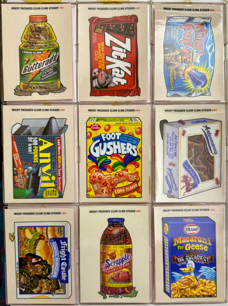 Wacky Packages ANS Series 1 Clear-Cling Stickers Chase Set 9/9 Topps 2004   - TvMovieCards.com
