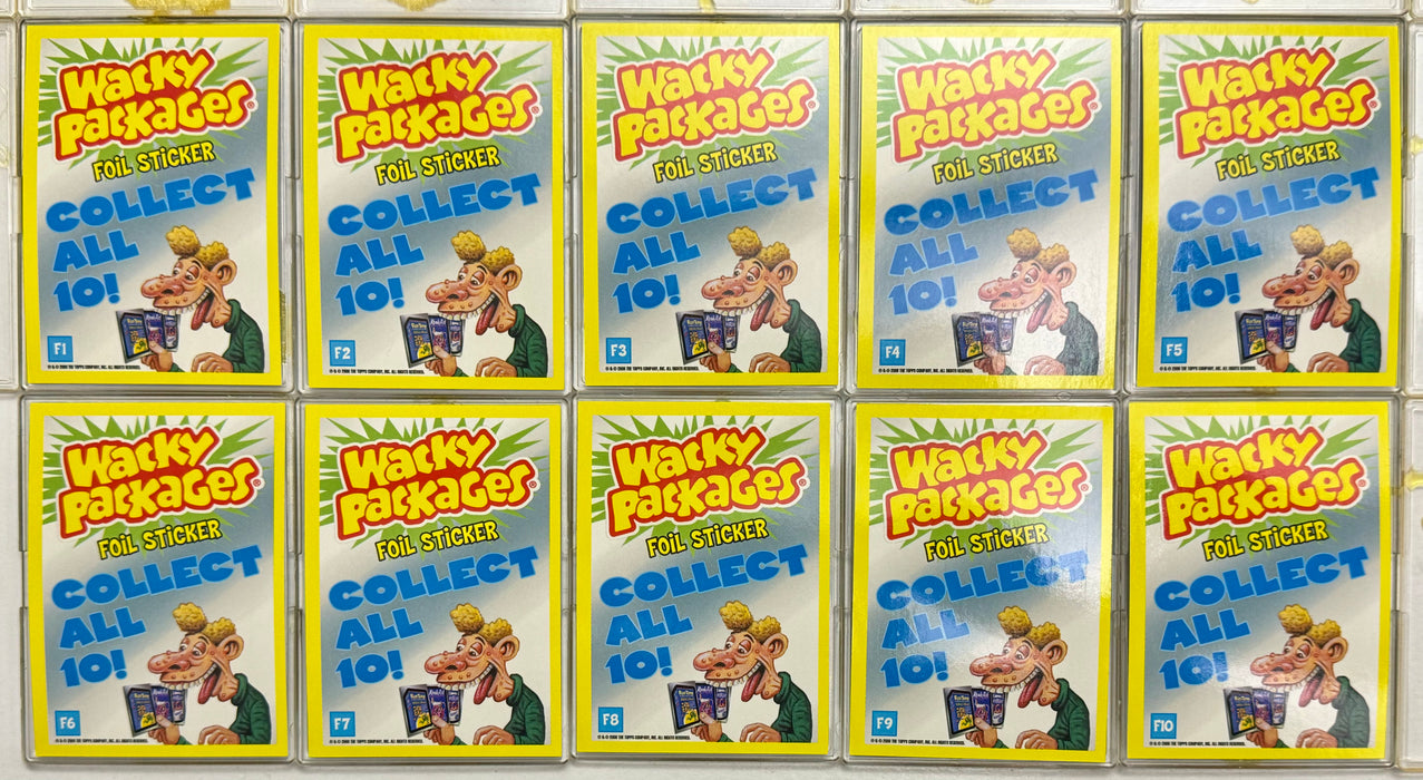 Wacky Packages ANS Series 4 Classic Foil Stickers Chase Set F1-F10 Topps 2006   - TvMovieCards.com