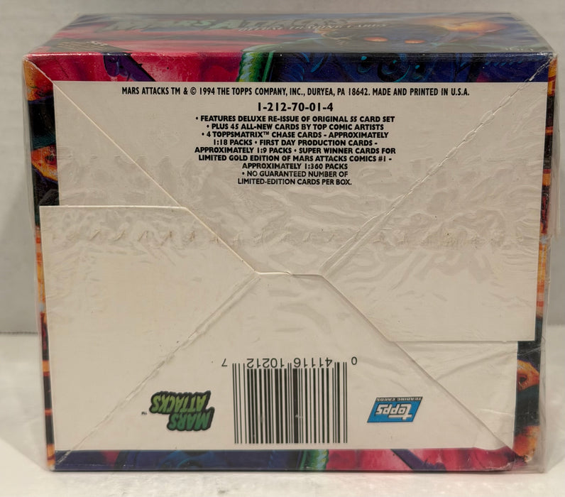 1994 Mars Attacks Deluxe Vintage Trading Card Box 36 Packs Topps Factory Sealed