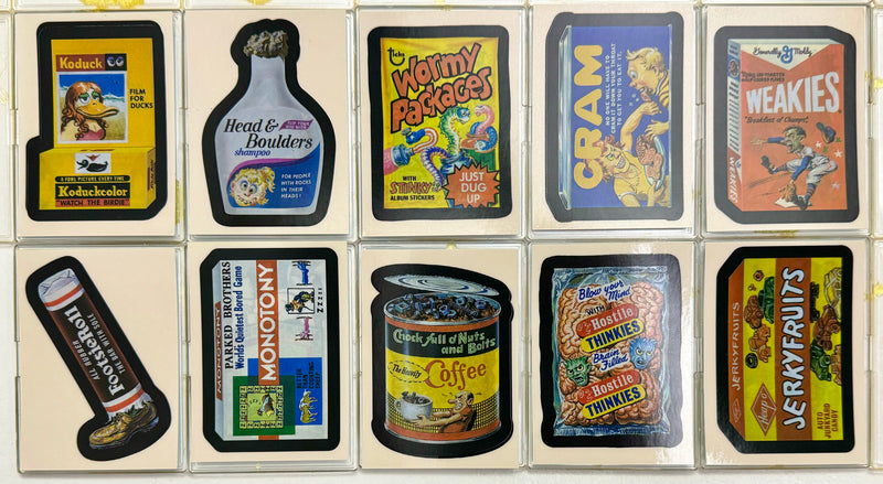 Wacky Packages ANS Series 6 What's in The Box?!! Stickers Set 10/10 Topps 2007   - TvMovieCards.com