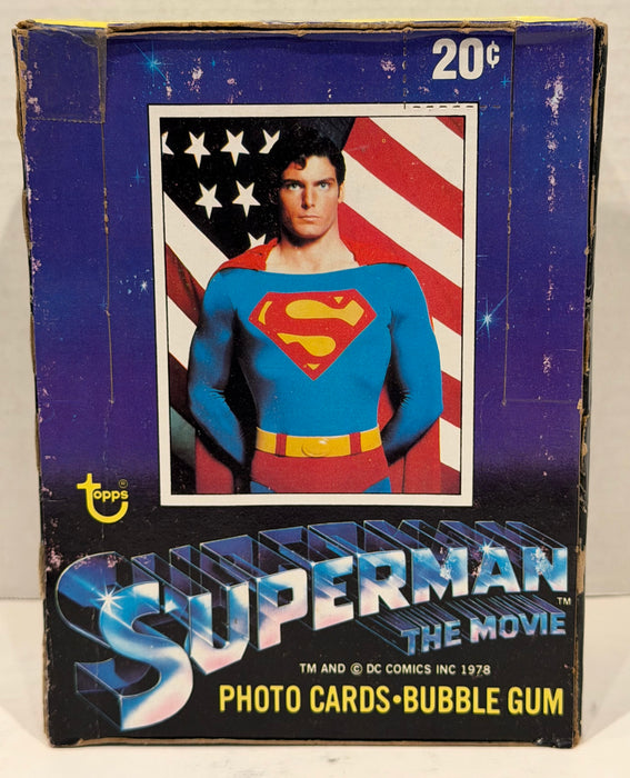 1978 Superman The Movie Vintage FULL 36 Pack Trading Card Box Topps